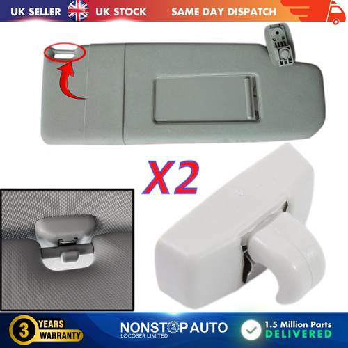 Front sun visor - front, clips